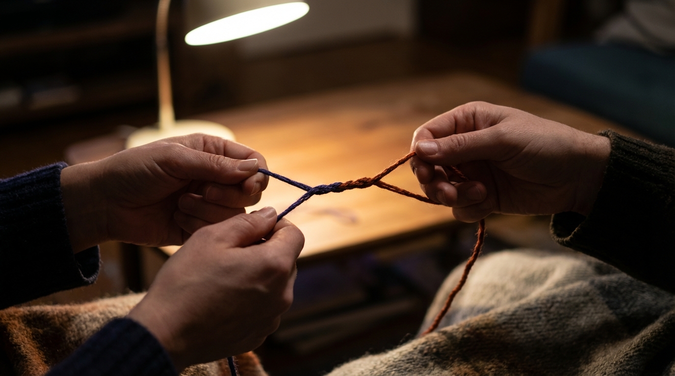 שני חוטים הנשזרים יחד ומסמלים את החיבור הרגשי בייעוץ זוגי